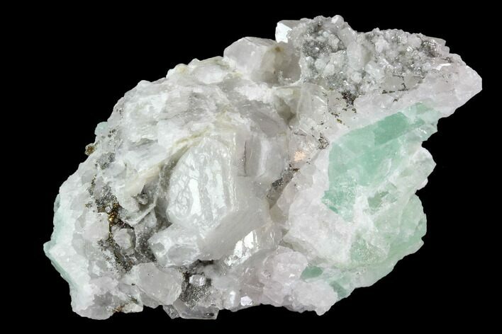 Quartz, Calcite, Pyrite and Fluorite Association - Fluorescent #92091
